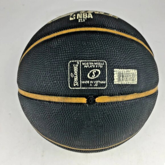 Spalding Force NBA Basketball Indoor Outdoor Rubber‎ Black Yellow Size 5 27.5" - Picture 3 of 6